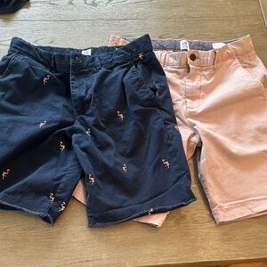 Flamingo Embroidered Navy Shorts and Pink Shorts